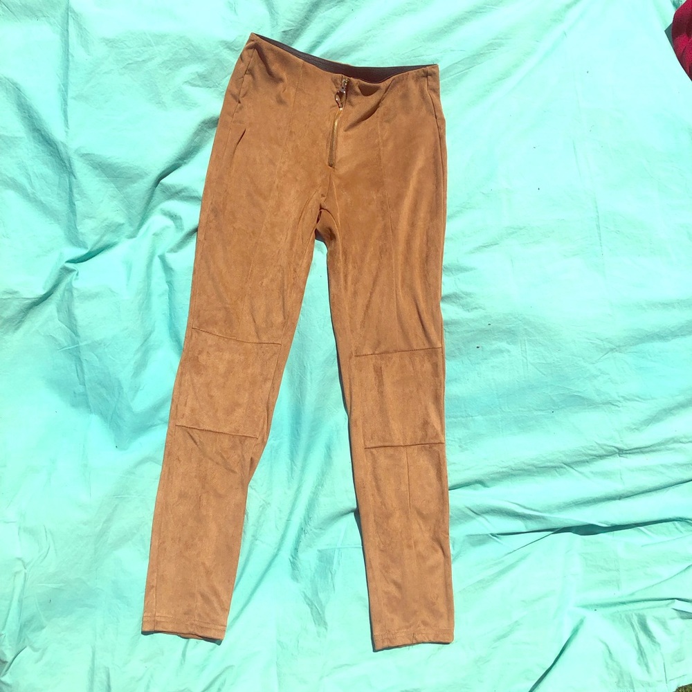 Brown Suede-Like leggings